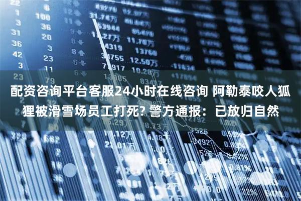 配资咨询平台客服24小时在线咨询 阿勒泰咬人狐狸被滑雪场员工打死? 警方通报：已放归自然